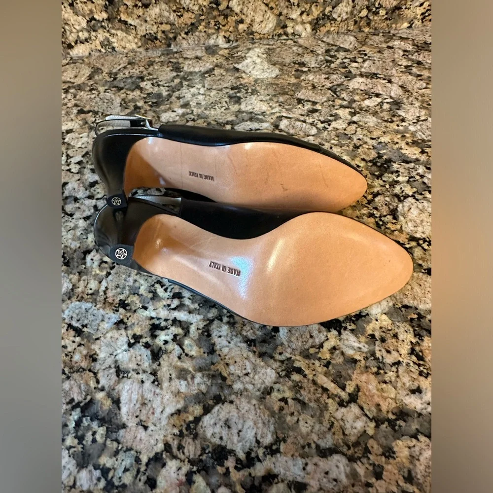 Salvatore Farragamo‎ Black Slingback Heels sz 4.5 NEW